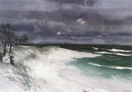 Playa en invierno