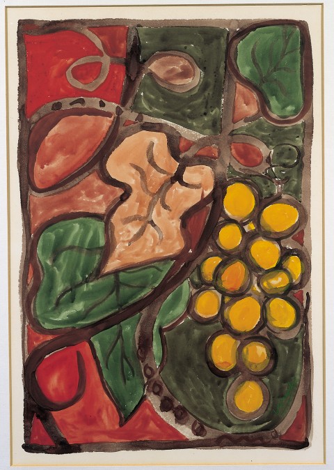 Hojas y uvas
