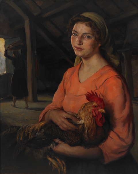 Gallega con gallo