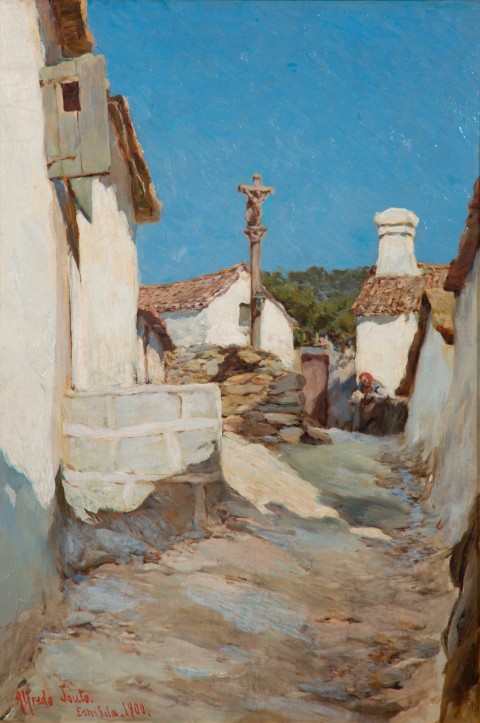 VISTA DE UNA CALLE DEL PUEBLO DE ESTRIBELA